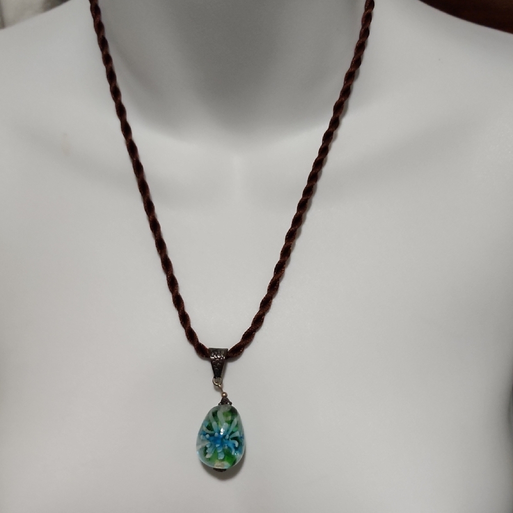 Blue And Green Floal Pendant